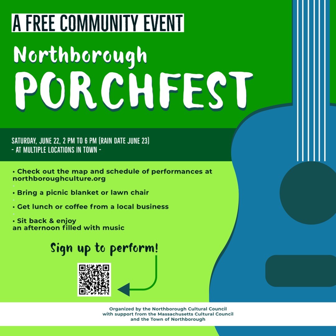 porchfest 2024 june northborough flyer