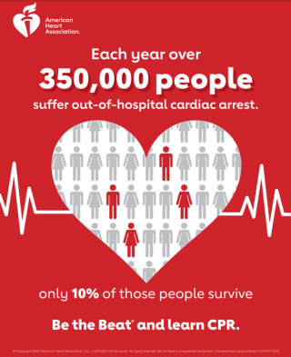 Each year over 350,000 people suffer out-of-hospital cardiac arrest. Only 10% of those people survive. Be the Beat and learn CPR